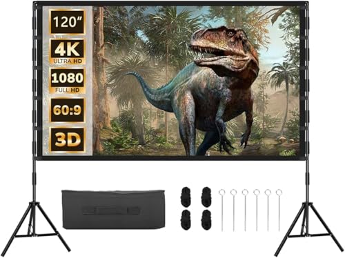Tela de Projeção Portátil 120 Polegadas 16:9 4K HD
