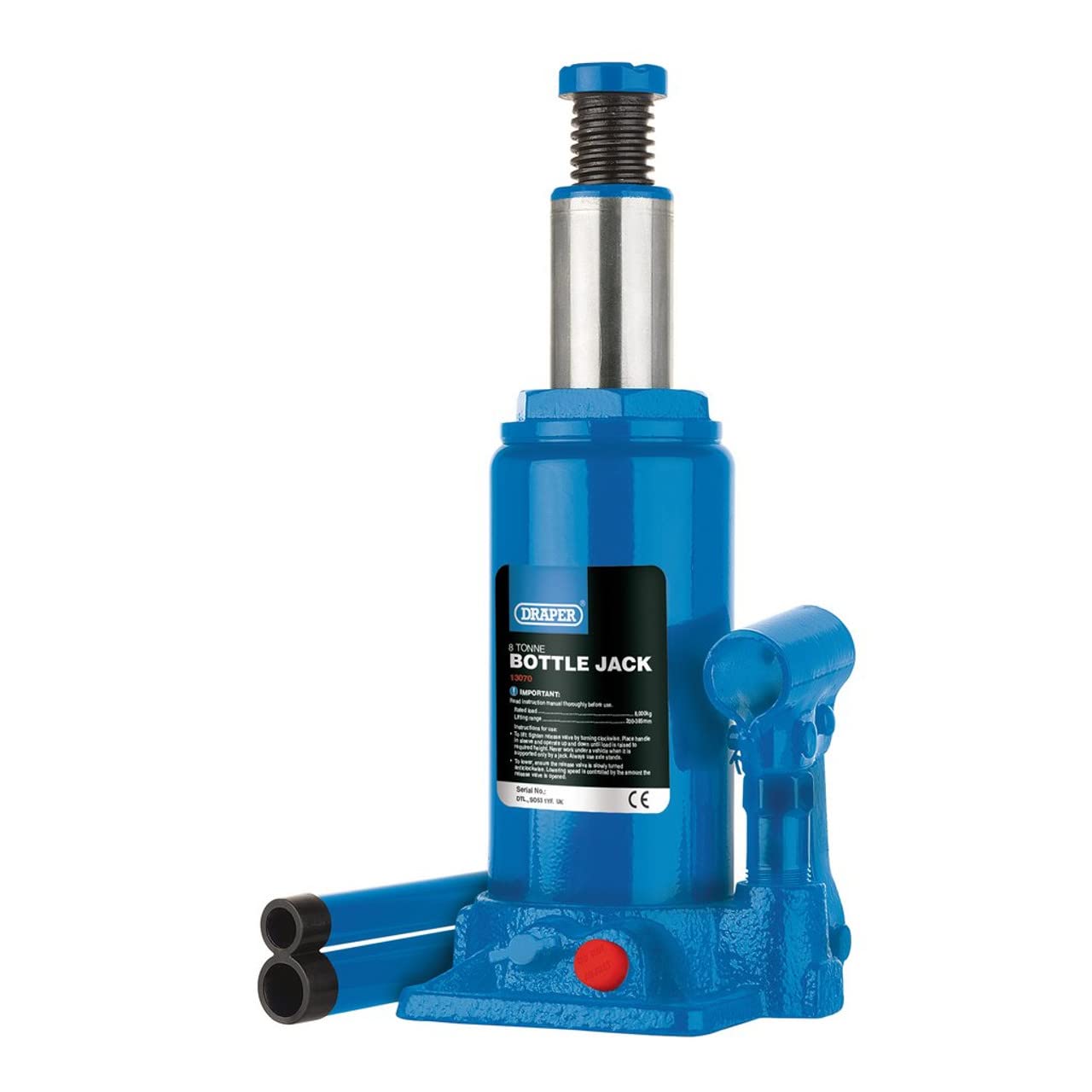 Draper Hydraulic Bottle Jack8 Tonne 13070 from B&Q