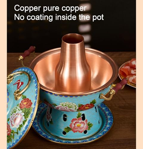 Olla de cobre para fondue y shabu 19 cm miniatura 6