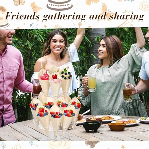 Présentoir à cornets de glace transparent pour buffets et fêtes
