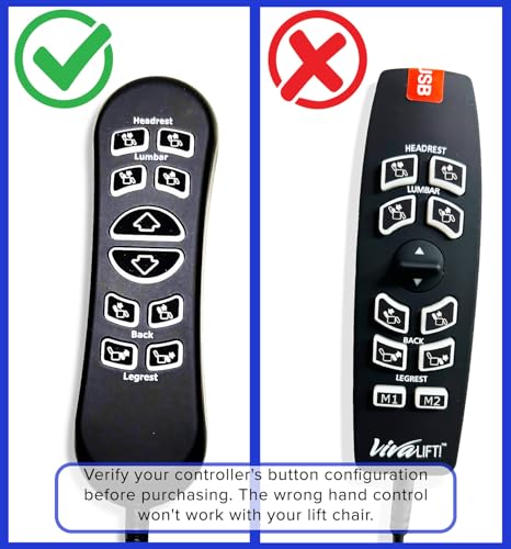 Télécommande chaises élévatrices Jackson Catnapper avec contrôle précis à 10 boutons réactifs - 3