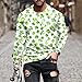 St Patricks Day Long Sleeve Muscle Shirt for Men Green Shamrock Clover Print Irish Shirts Spring Casual Holiday Tops Funny St Patricks Day Shirt for Men