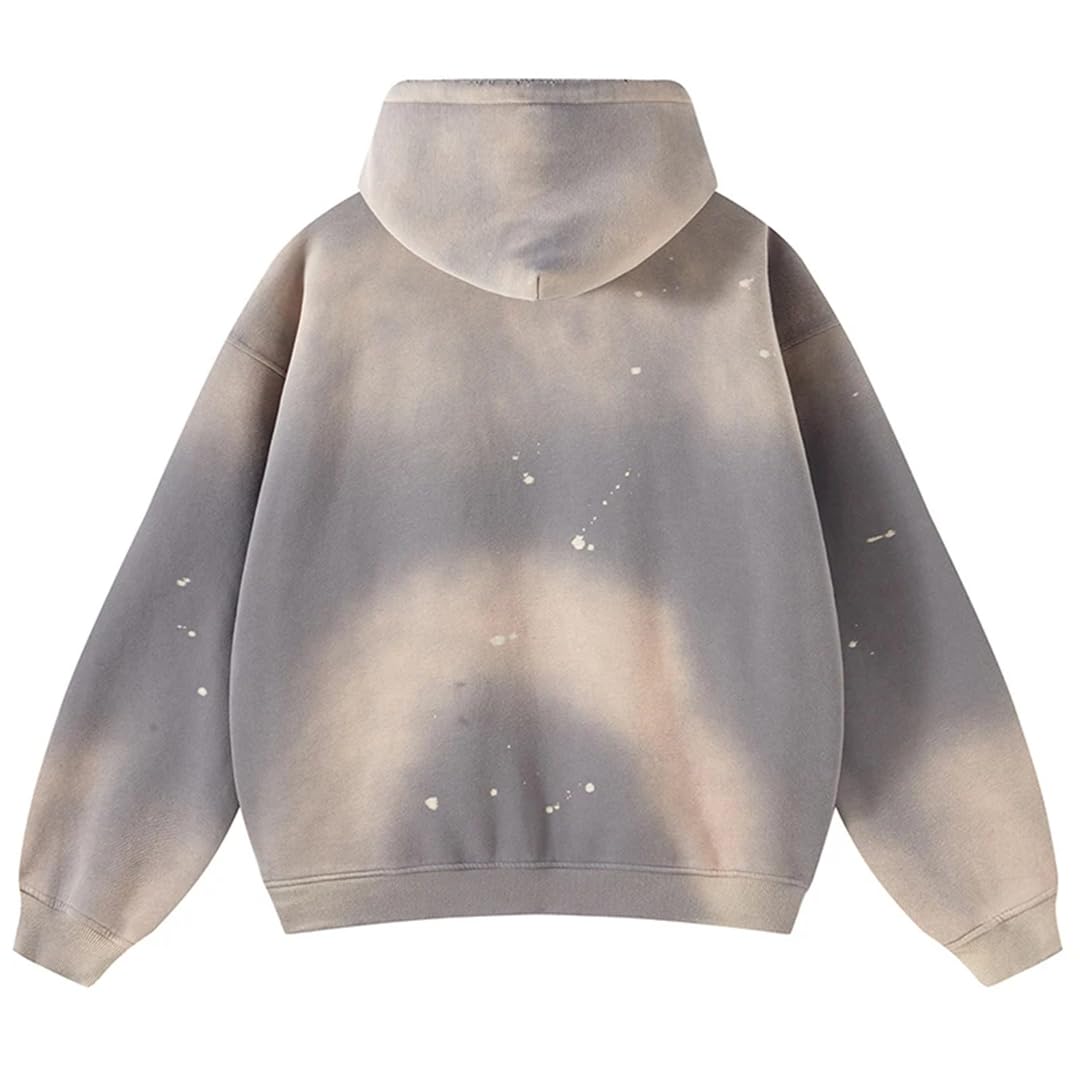 Fnfmrfmr Felpa oversize da donna in cotone con cappuccio, calda, effetto invecchiato, stile hip hop, vintage, con cappuccio largo