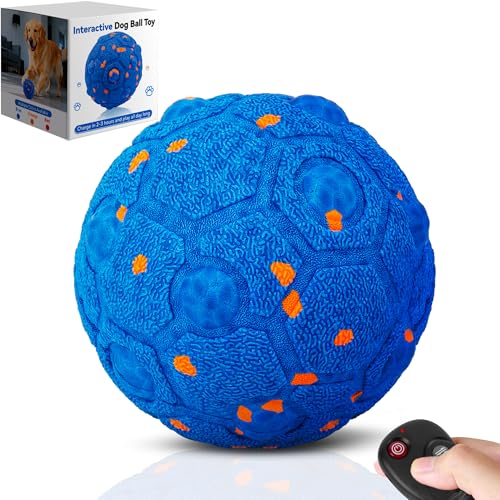 Image of Newget Interactive Dog Toy Ball with Remote, 3 Modes Smart Moving Dog Balls with Touch Wake-Up, Automatic Bouncing /Rolling Chew-Resistant for Medium & Large Dogs to Keep Busy, Indoor /Outdoor