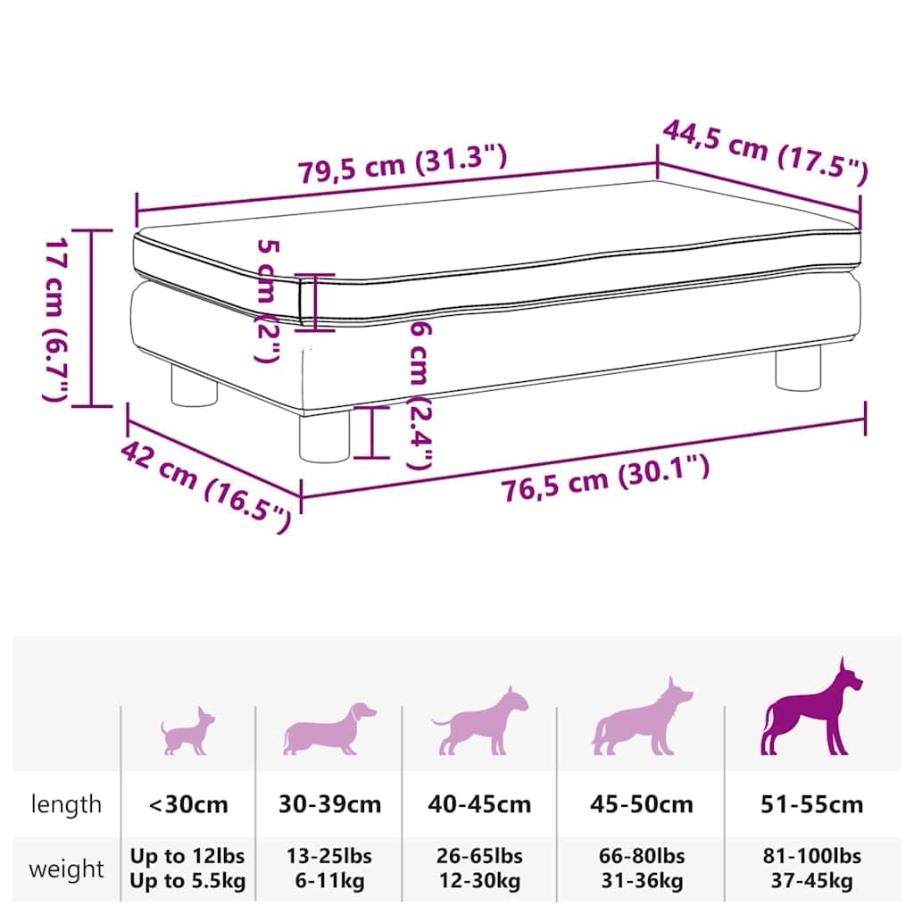 Cuccia per cani con estensione, in ecopelle, 100 x 50 x 30 cm, morbido divano con imbottitura in schiuma, antiscivolo, impermeabile, delicato sulle articolazioni, per cuccioli, anziani