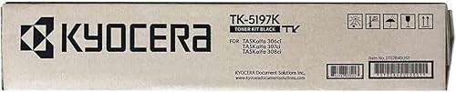 KYOCERA 1T02R40US0 Modelo TK-5197K Cartucho de tóner negro para uso TASKalfa 306Ci A4 impresoras multifuncionales a color, hasta 15000 páginas de