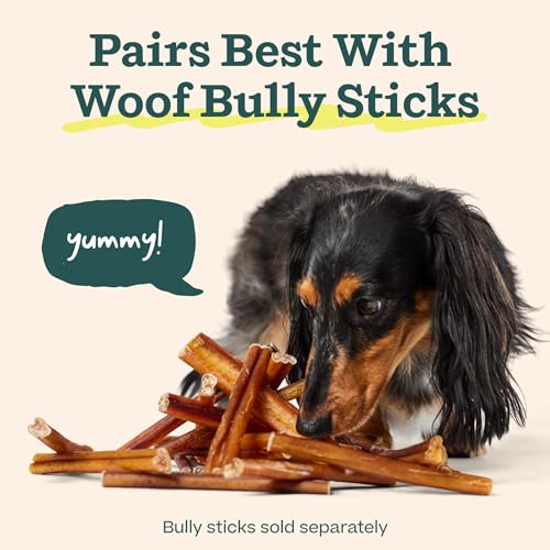 WOOF BullySafe - Bully Stick Halter - Robuster Hundekauhalter für sicheres, langlebiges Spielen - Leicht zu reinigen - Keine Verschluckten Enden mehr