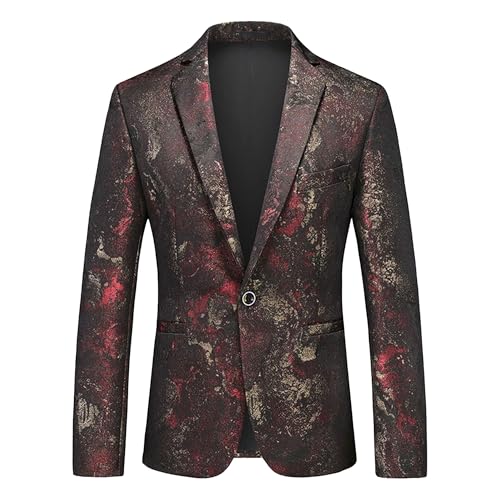 Manteau de sport floral homme veste blazer ajustée motif cachemire