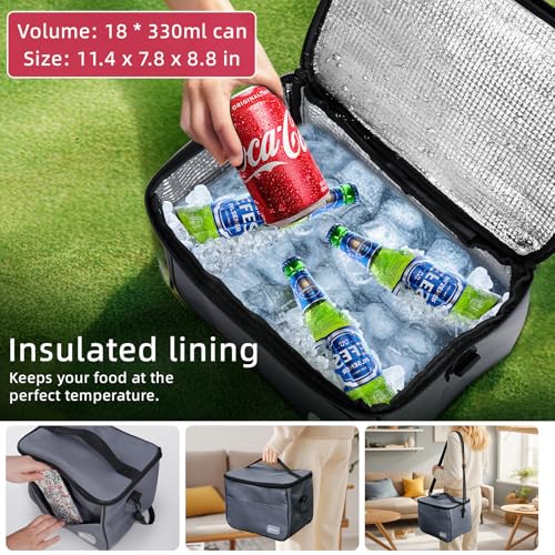 Picnic Basket for 2 with Table and Blanket Collapsible Cooler Bag Insulated Picnic Set for Beach Picnic Hamper Picnic Date Essentials for Outdoor Picnic Accessories Wedding Gift/Bridal Shower Gift - Thumbnail 6