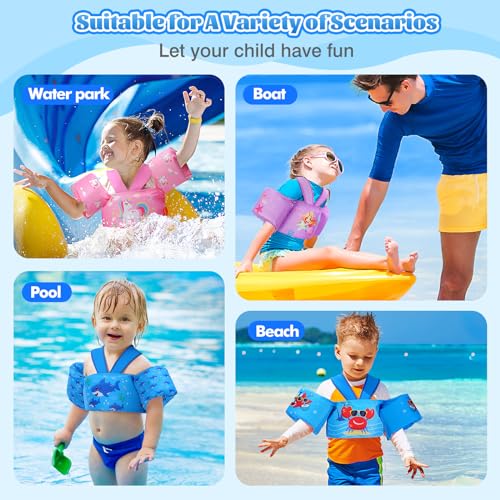 Image of MoKo Toddler Arm Floaties 20-50lbs, Swim Vest Water Wings for Kids Pool