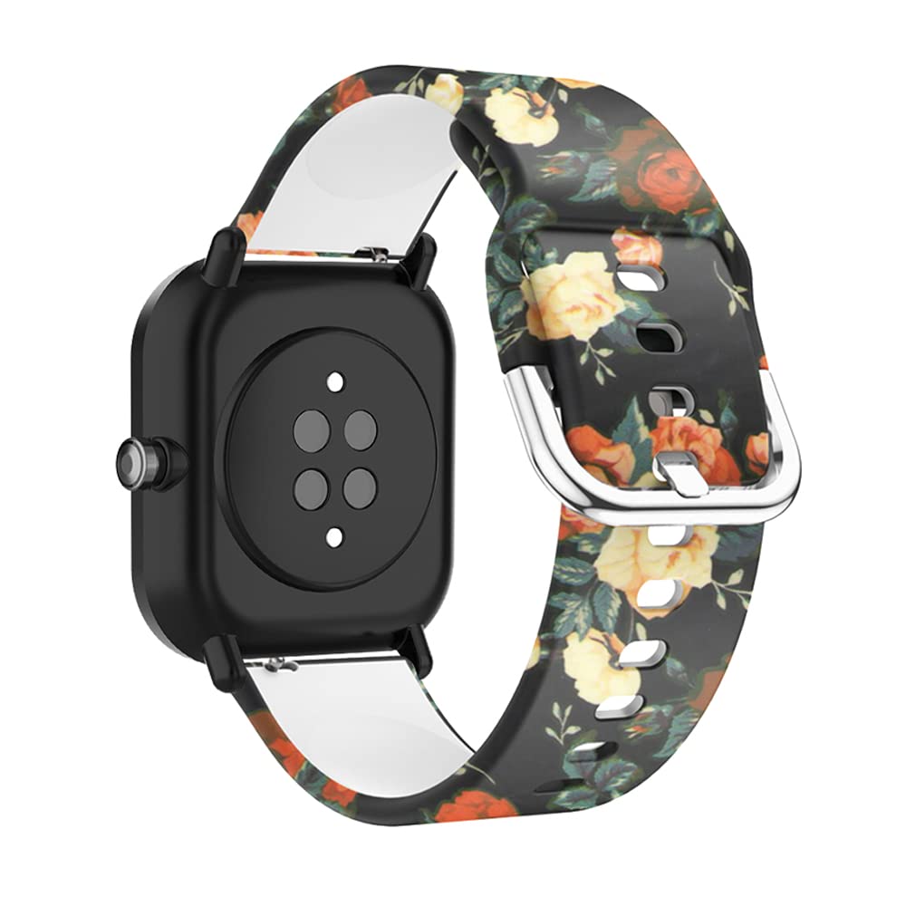 SeNool 20mm Correa para Amazfit GTR Mini/GTR 42mm/Amazfit GTS 4/GTS 4 Mini/GTS 3/GTS 2e/GTS 2 Mini/GTS 2/GTS, Silicona Muñequeras Pulsera para Amazfit Bip 3/Bip 3 Pro/Bip Lite/Bip U Pro - Rosa Roj