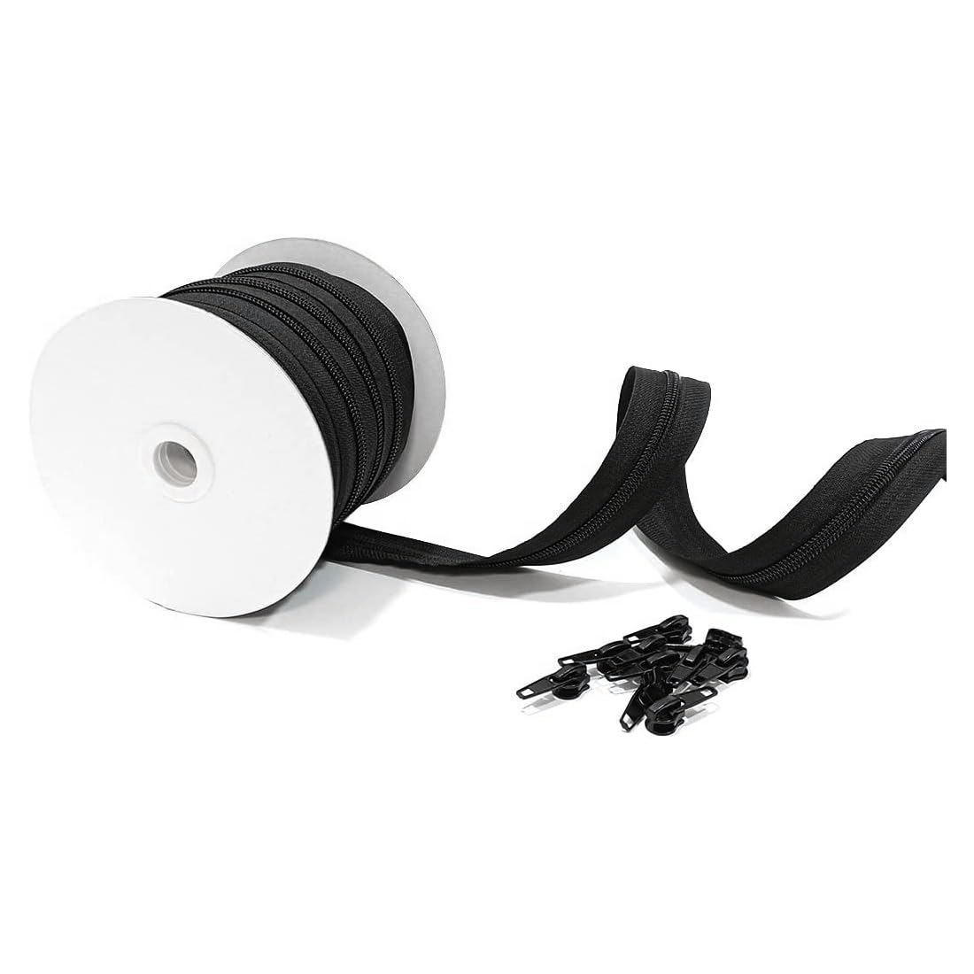 Cerniere Continue Nylon 2 Metri - Kit 5 Pezzi Con Teste A Catena Per Cucito Fai Da Te - Foto 14