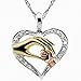 JiaUfmi Mother's Day Gift from Daughter Son, Mom Hold Kids Children Hand Love Heart Pendant Chain Necklace, Gold Color