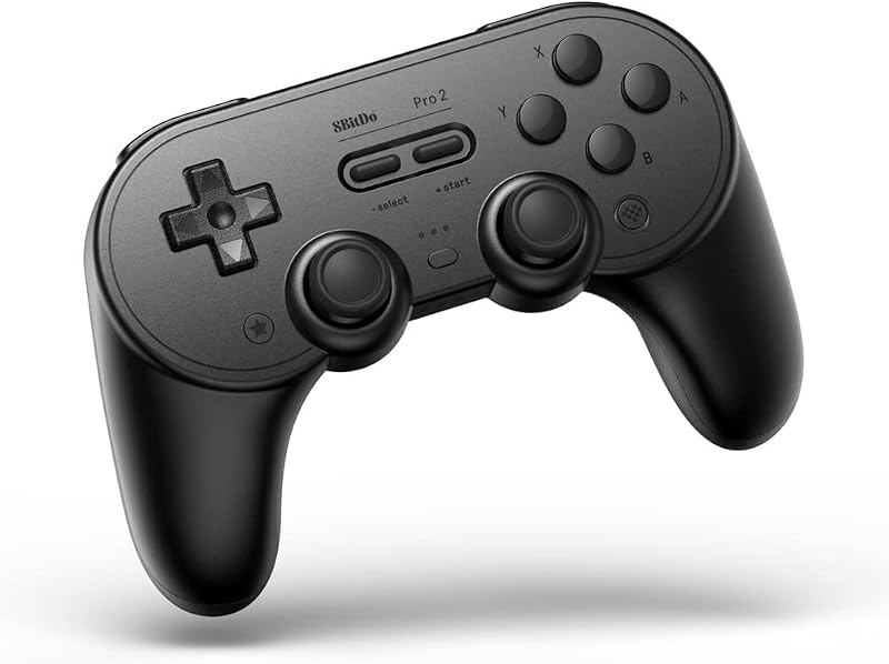 Controlador Bluetooth 8BitDo Pro 2 para Switch, PC, Android, Steam Deck, controlador de juegos para iPhone, iPad, macOS y Apple TV (Edición Negra)