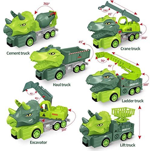 Dinosaur Toys For 3 4 5 6 Year Old Boys, Dinosaur Truck W/Play Mat & Dinosaur Figures, Dinosaur Construction Vehicle Toys For Toddlers Kids Birthday Gift, Toy Gifts #TOP2