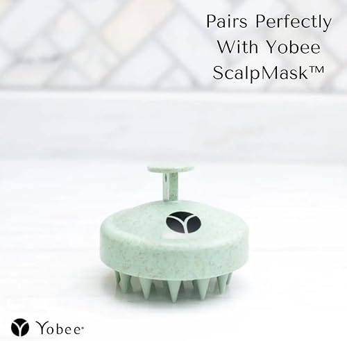 Miniatura 5 de Yobee Masajeador de cuero cabelludo con cerdas de silicona suaves  Removedor de caspa, limpiador de cuero cabelludo, cepillo de champú, exfoliante