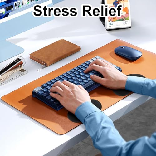 Mouse Wrist Rest, 2 PCS Mouse Pad Wrist Support for Pain Relief Hand Rest Pad Ergonomic Memory Foam with Non Slip Rubber Base Easy Typing for Gaming, Work from Home, Office, Laptop, Computer - Image 4