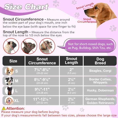 Maulkorb Für Hunde, 2 Stück Maulkorb Für Hunde, Weich, Verstellbare Schlaufe, Atmungsaktiv, Sicherer, Schneller Sitz Für Kleine, Mittelgroße Hunde, Verhindert Beißen, Kauen Und Bellen, S/M/L