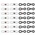 Healifty Extremos de la Cadena de anteojos Gafas Conector de Cadena Titular Ajustable Resorte de Goma Extremos Gafas Anillo de fijación de la Cadena 100pcs