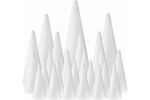 24-Pack Foam Cones for Crafts 12 Inch Tall