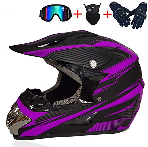 NJYBF - Casco de motocross modular para bicicleta de montaña, seguridad para adultos, niños, todoterreno, casco para niños, regalo de cumpleaños, casco de descenso, casco de descenso, tamaño mediano