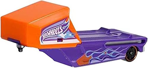 Miniatura 5 de Hot Wheels Speed Blaster Vehículo - Púrpura y Naranja ~ Semi-camión con remolque desmontable