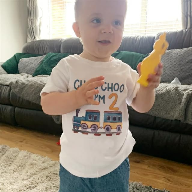 Toddler Baby Boy 2nd 3rd Birthday Outfit Choo Choo I'm Two Train Short Sleeve T-Shirt Tops Shorts Set Summer Clothes - Image 3