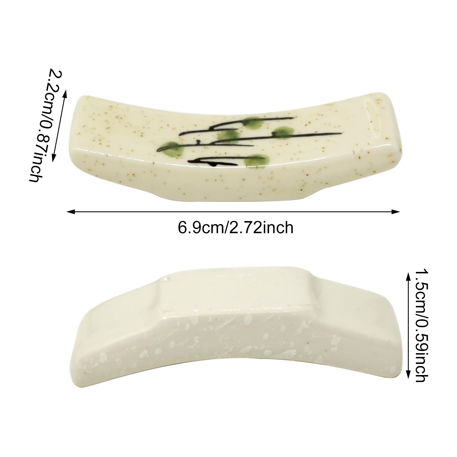 Wooden Square Chopstick Holder, 3.1 x 5.2 inches (80 x 132 (15101)