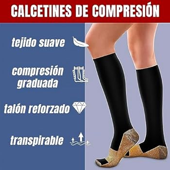 Calcetines De Compresión Para Mujeres Y Hombres(8 Pares), Los Mejores Para Correr, Senderismo, Ciclismo, Calcetas de Compresion Largas (MX/US, Numérica, 5, 9, Regular, Regular, Desnudo) : Amazon.com.mx: Salud y Cuidado Personal