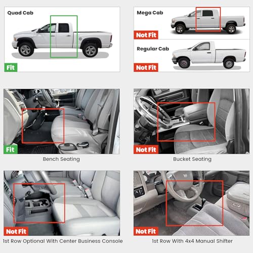 Image of LASFIT Floor Mats for RAM 1500 2002-2008 /2500 /3500 2003-2009 Quad Cab