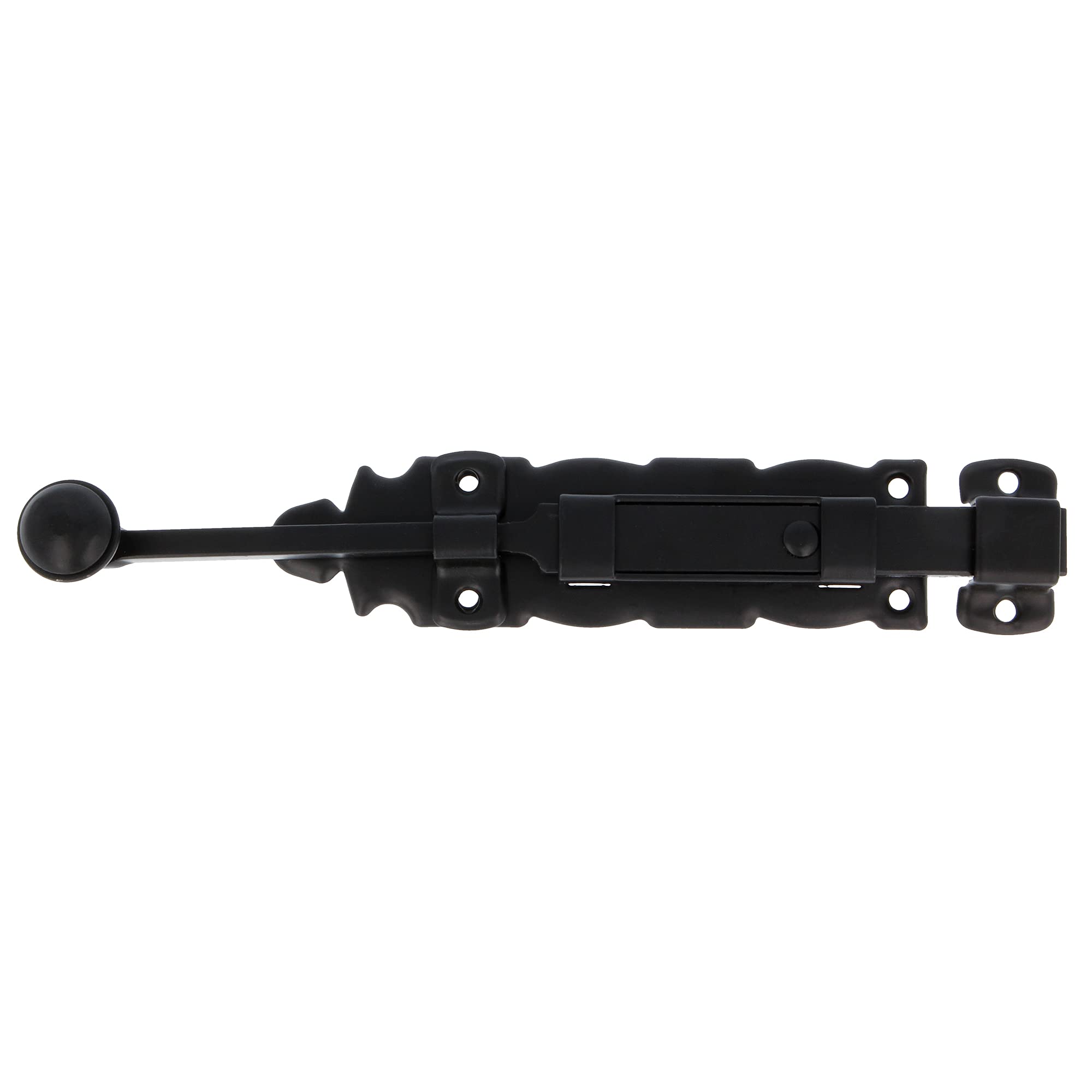 Amig Black/White - Steel Door Bolt | Bolt Mod. 411 | Door Lock In | Gate Lock Door Slider | Dimensions: 250 X 35 | Screw-On Lock | Suitable For Windows
