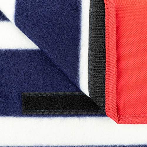 Yello BGG1610 Fleece Folding Outdoor Picnic Rug Waterproof Backing - Blue Stripe, 2x135x120 cm