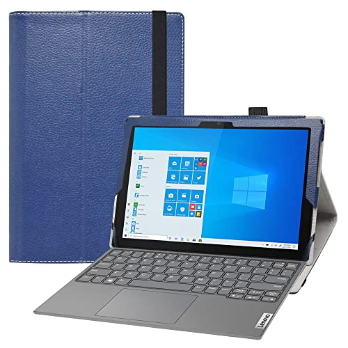 LIFANG Funda para Lenovo IdeaPad Duet 3i,Soporte Cuero con Slim PU Funda Caso Case para 10.3' Lenovo IdeaPad Duet 3i 10IGL5 Tablet,Azul