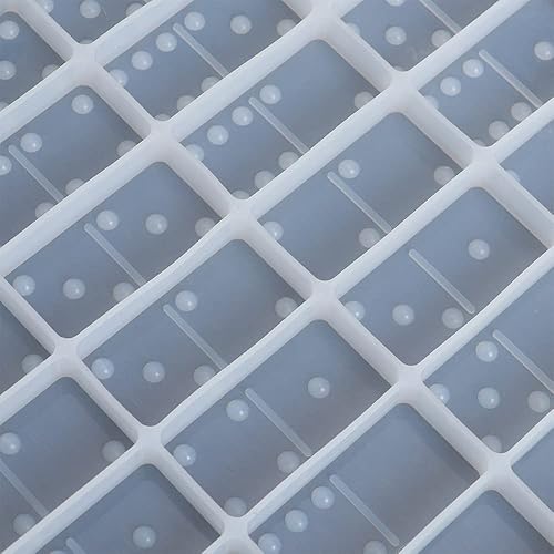 Miniatura 7 de Molde de silicona de 28 cavidades para colgantes de epoxi, molde de dominó epoxi, moldes de resina para dulces, moldes de arcilla, moldes de dominó,