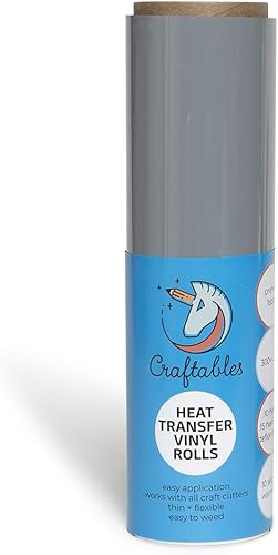 Miniatura 9 de Craftables - Láminas y rollos de vinilo de transferencia térmica para cricut, silueta, camuflaje y cortadores de manualidades