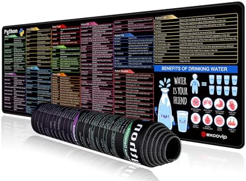 Amazon.com: Python Shortcut Mouse Pad XL - Unique Desk Mouse Mat with ...