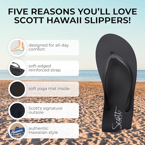 Scott Hawaii Women's Moena Flip Flop | Soft Yoga Mat Insole | Lightwieght Non-slip Outsole | Arch Support For All Day Wear2