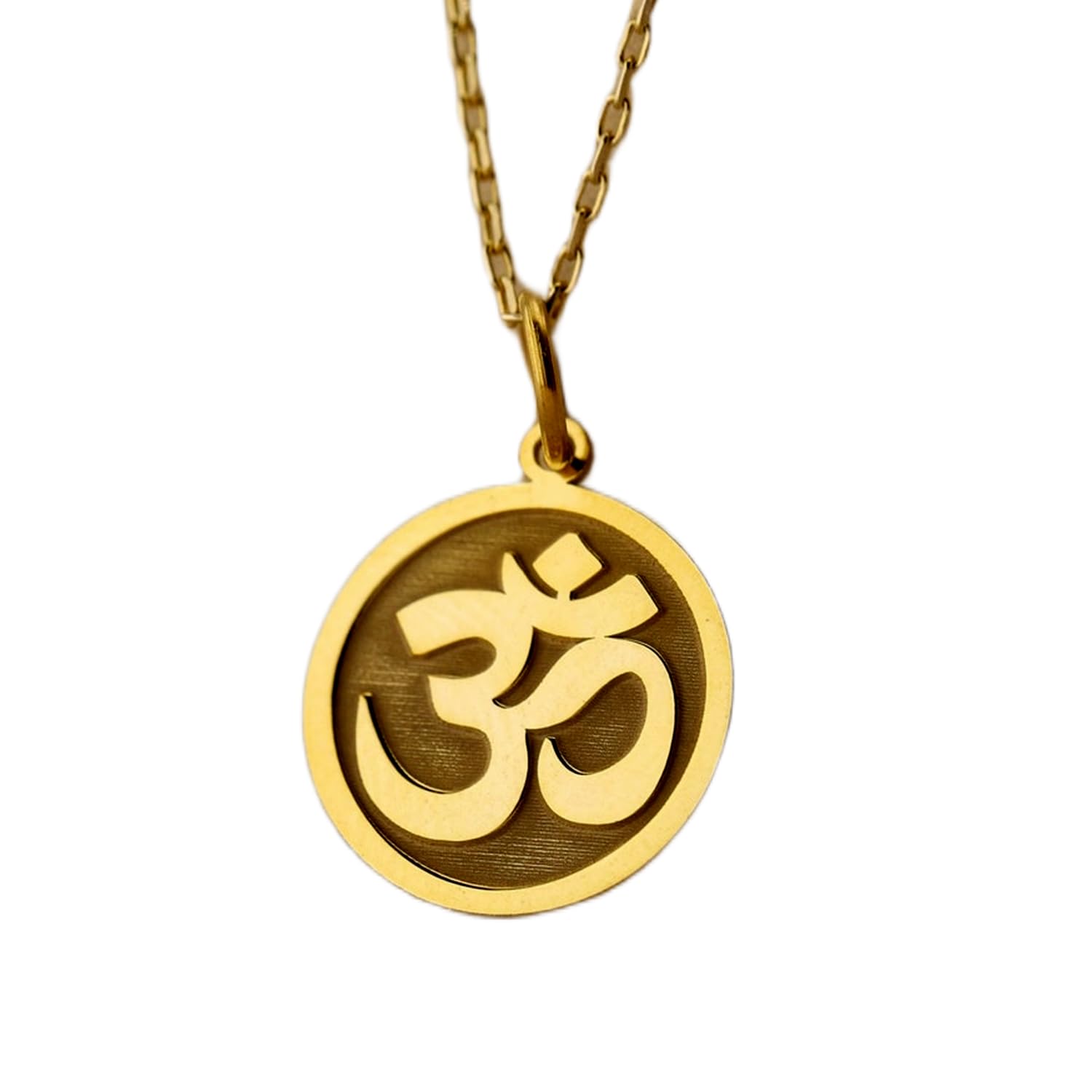 LKBEADS Halskette aus 925er Sterlingsilber, 24 mm | 45,7 cm Kette | Om Yoga Schmuckkette | Lotus-Anhänger für Damen | Handgefertigt, vergoldet | LK_PNK_01374
