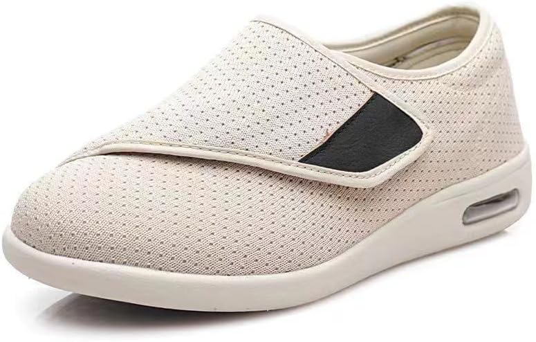 Women's Diabetic Shoes Extra Wide Comfortable Adjustable with Non-Slip Air Cushion Bottom for Elderly Swollen Feet Edema - Image 3