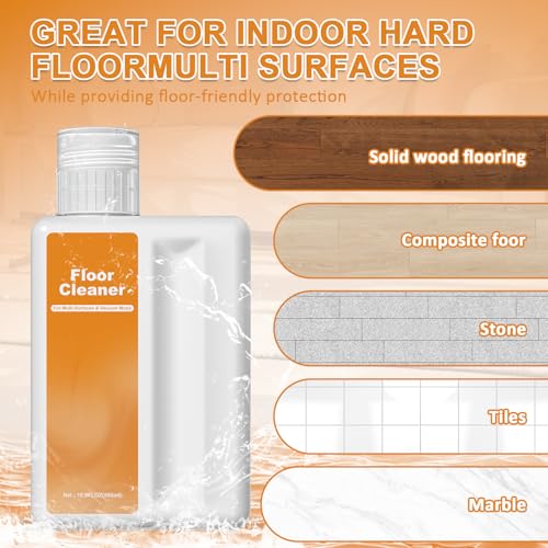 Image of Floor Cleaning Solution Compatible With Dreame Cleaning Solution, Subtle Orange Scent, Floor Cleaner for All Robot Vacuum Cleaners and Wireless Wet Dry Dual-Use Vacuum Cleaners, (Orange, Total 1 L)