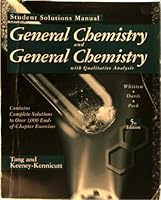 General Chemistry and General Chemistry With Qualitative Analysis: Student Solutions Manual 0030156947 Book Cover