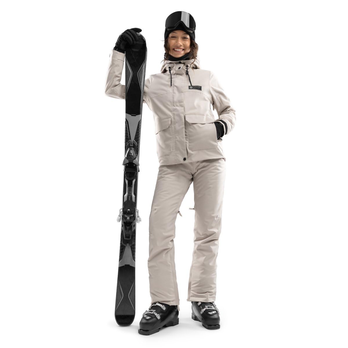 SIROKO Pantalón de Nieve Premium de esquí y Nieve SRX Nival Beige