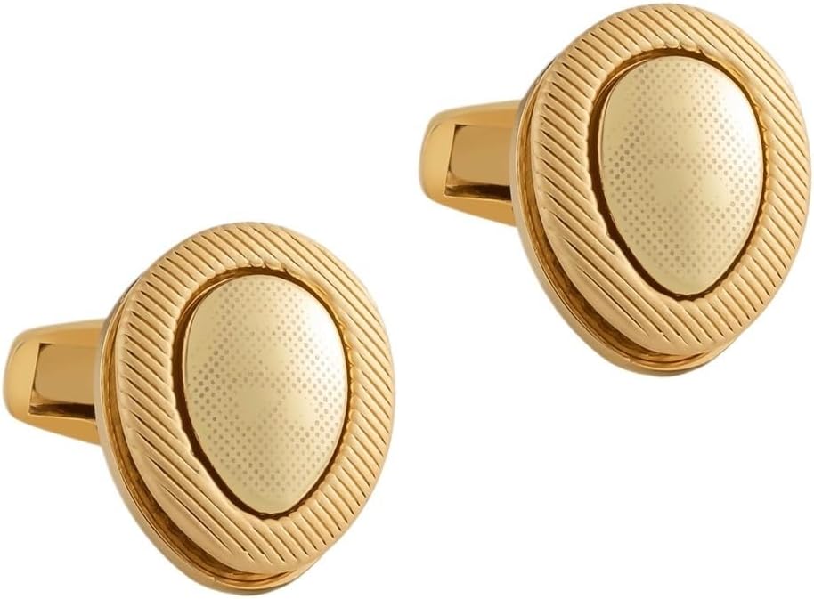 Plated Gold Alloy Metal Cufflinks French Cufflinks Accessories for Men and Women