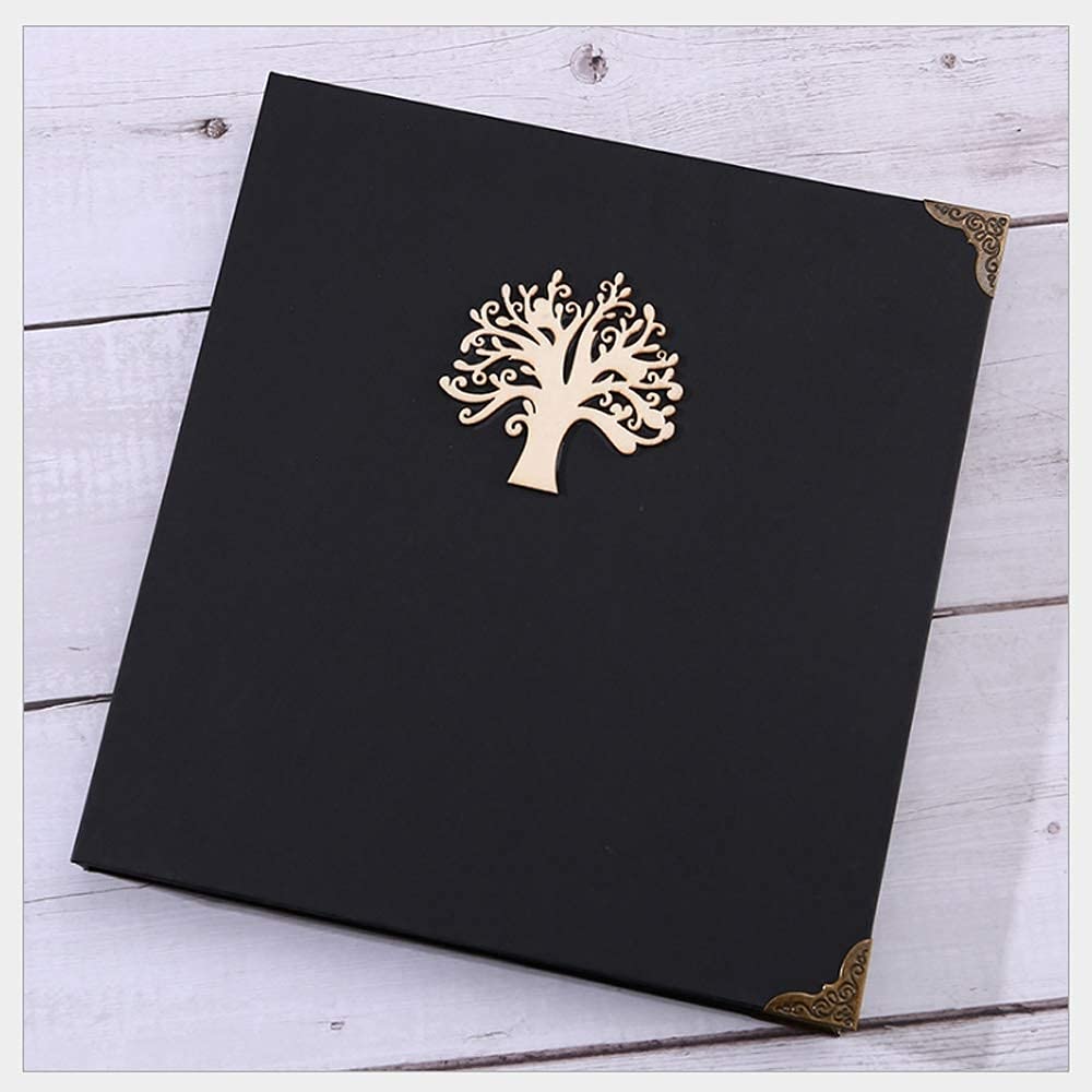 DIY ręcznie wklejona książka pamiątkowa papier typu kraft retro ręcznie robiony samoprzylepny album fotograficzny folia czarna strona pamięć książka W album fotograficzny dla gości album do scrapbookingu dla mamy i taty prezenty rocznicowe