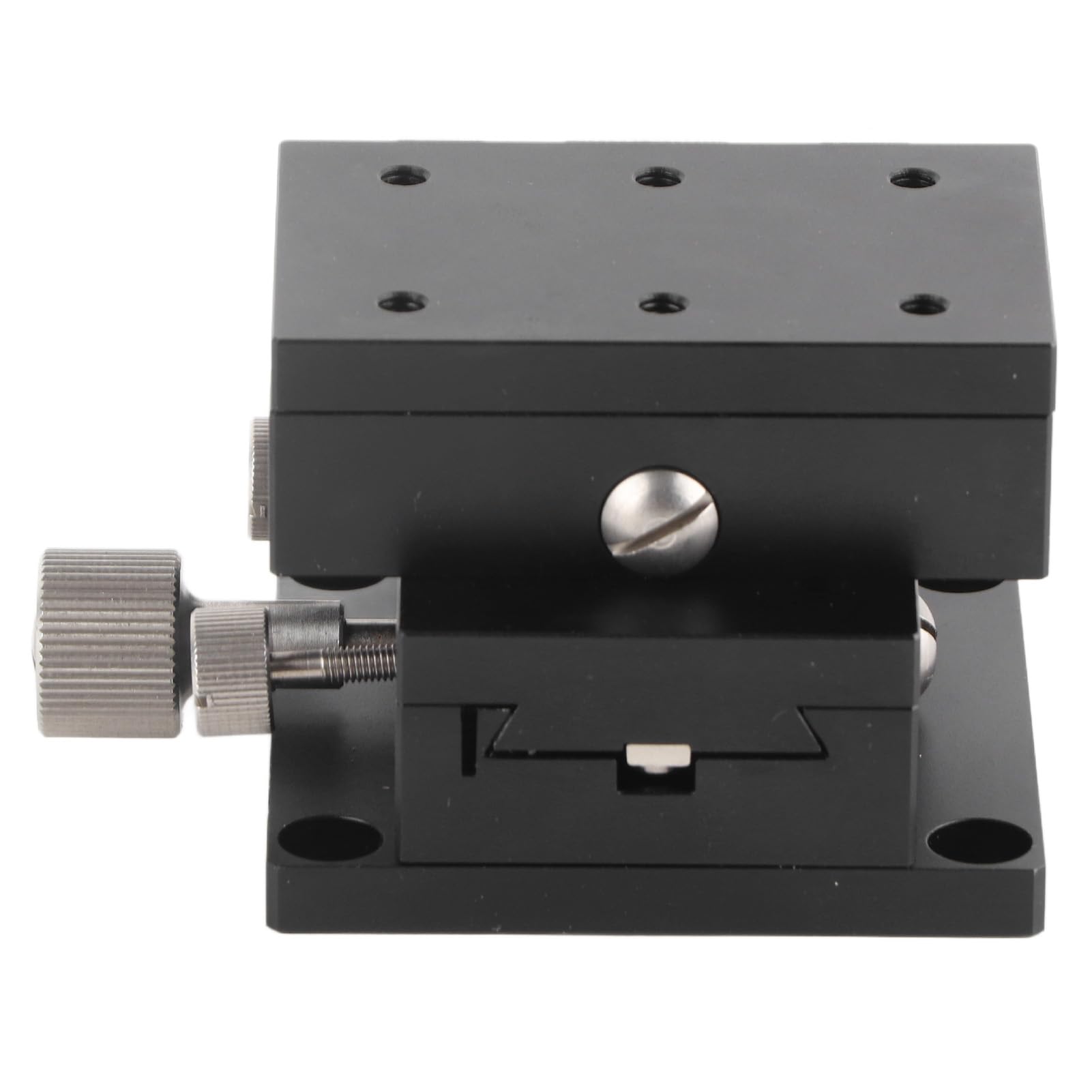 Omabeta Mesa Deslizante de Plataforma Precisa Manual de Escenario Lineal XY con Escala para Instrumentos ópticos y Microscopios de Aleación de Aluminio (60X40mm)