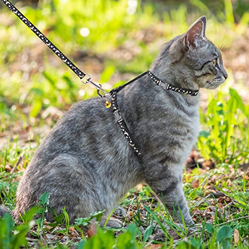 PAWCHIE Adjustable Cat Harness with Leash Set H-Shape Choke Free Cat Harness Escape-Proof Vest Harness with Stars and… - Image 6