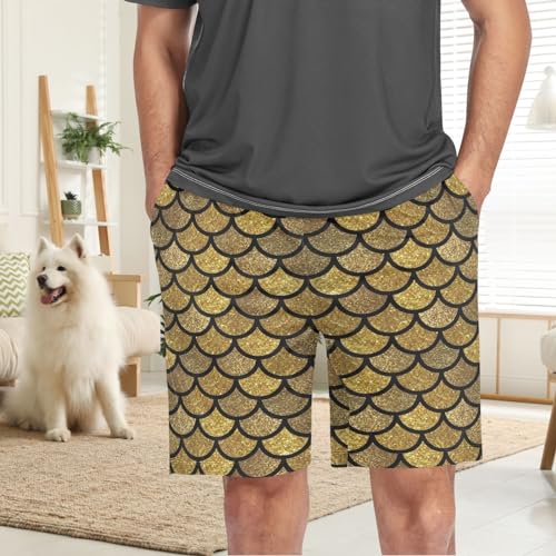 visesunny Men's Pajama bottoms Lounge Sleep Shorts Soft Comfortable Breathable Pajamas Shorts with Pockets2