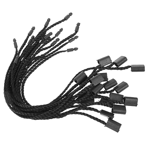 Lurrose Versatile Tag Fasteners Labels Hanging Rope Tag Tie Fastener Made of Polyester Plastic for DIY Portable Black/White