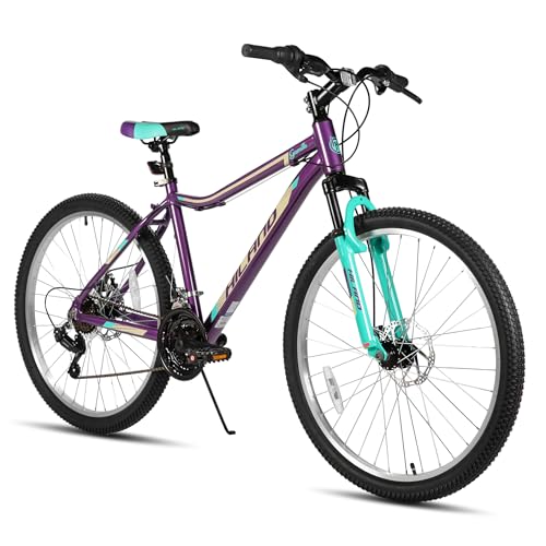 HH HILAND 26 Inch Mountain Bike for Women, 18 Speeds Gear, Front Suspension Fork, Aluminum Frame...