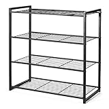 【PLATZSPAREND】 - Mit einer perfekten Größe von 63 x 30 x 63,5 cm und 19 cm zwischen den Schichten reicht dieses Schuhregal aus, um 12 bis 16 Paar Schuhe aufzubewahren, um Ihren Platz zu maximieren, insbesondere den Eingang.